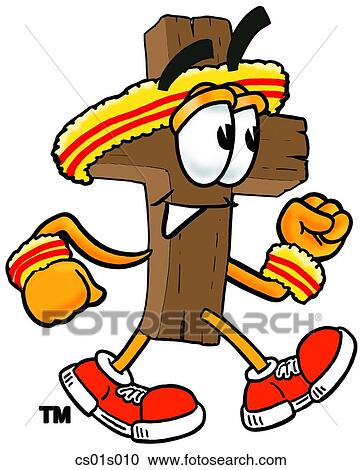 Cross walking View Large Clip Art Graphic Clipart - Cross walking. Fotosearch