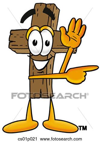 Cross waving and pointing View Large Clip Art Graphic Clipart - Cross waving and pointing. Fotosearch