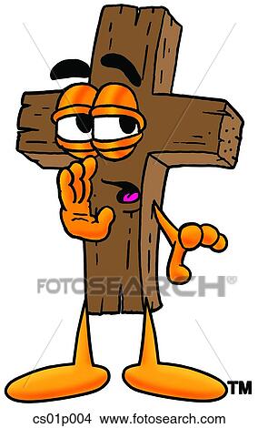 Cross whispering View Large Clip Art Graphic Clipart - Cross whispering. Fotosearch