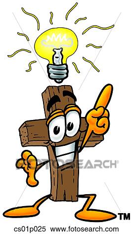 Cross with bright idea View Large Clip Art Graphic Clipart - Cross with bright idea. Fotosearch