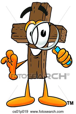 Cross with magnifying glass View Large Clip Art Graphic Clip Art - Cross with magnifying glass. Fotosearch