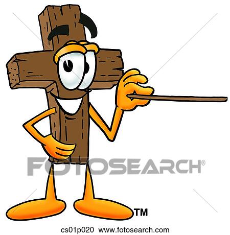 Clipart - Cross with pointer. Fotosearch
