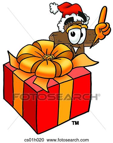 Clipart - Cross with present. Fotosearch