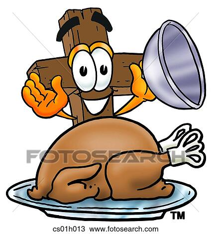 Cross with turkey View Large Clip Art Graphic Clipart - Cross with turkey. Fotosearch