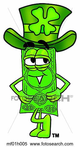 Dollar flat and irish hat View Large Clip Art Graphic Clipart - Dollar flat and irish hat. Fotosearch