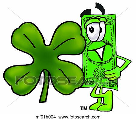 Dollar flat and shamrock View Large Clip Art Graphic Clipart - Dollar flat and shamrock. Fotosearch