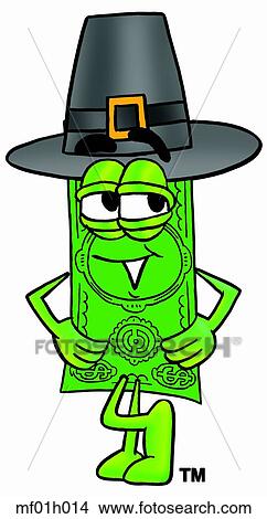 Clipart - Dollar flat pilgrim. Fotosearch