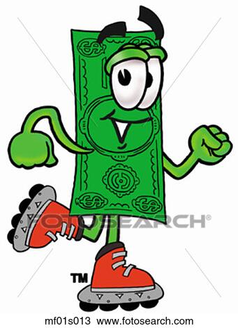 Dollar flat roller blading View Large Clip Art Graphic Clipart - Dollar flat roller blading. Fotosearch