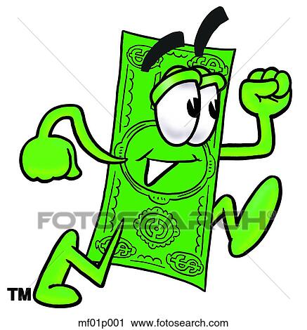 Dollar flat running View Large Clip Art Graphic Clipart - Dollar flat running. Fotosearch