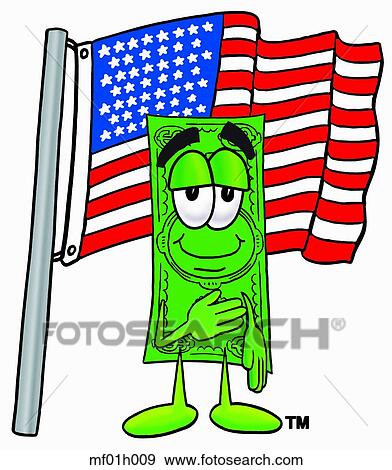 Dollar flat saluting View Large Clip Art Graphic Clip Art - Dollar flat saluting. Fotosearch