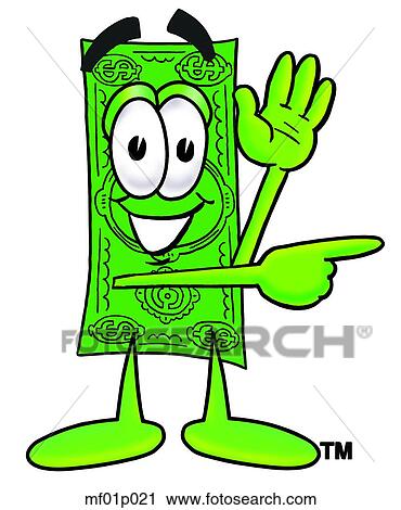Dollar flat waving and pointing View Large Clip Art Graphic Clipart - Dollar flat waving and pointing. Fotosearch