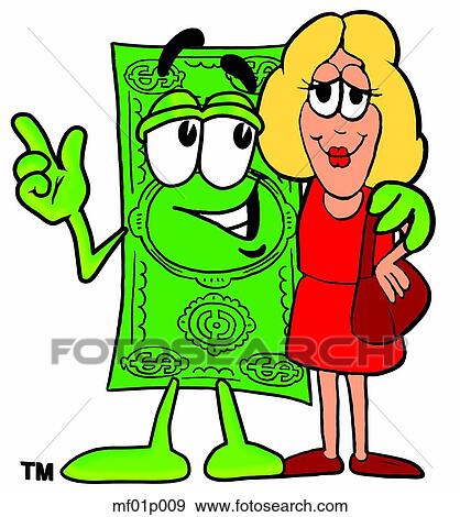 Dollar flat with a woman View Large Clip Art Graphic Clip Art - Dollar flat with a woman. Fotosearch