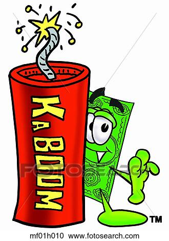 Dollar flat with fire cracker View Large Clip Art Graphic Clipart - Dollar flat with fire cracker. Fotosearch