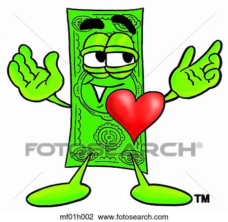 Dollar flat with heart View Large Clip Art Graphic Clipart - Dollar flat with heart. Fotosearch