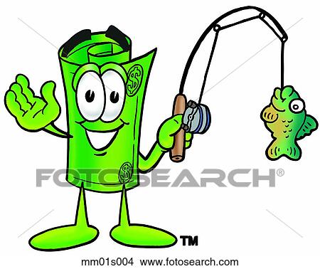 Dollar Rolled Fishing Clipart Mm01s004 Fotosearch