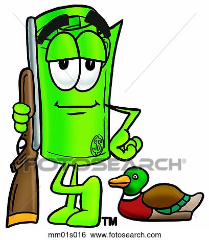 Dollar rolled hunting View Large Clip Art Graphic Clip Art - Dollar rolled hunting. Fotosearch