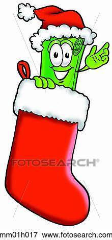 Dollar rolled in stocking View Large Clip Art Graphic Clip Art - Dollar rolled in stocking. Fotosearch