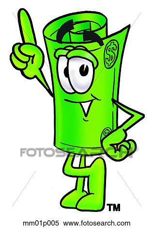 Dollar rolled pointing up View Large Clip Art Graphic Clipart - Dollar rolled pointing up. Fotosearch