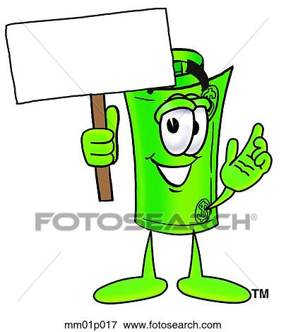 Dollar rolled with a sign View Large Clip Art Graphic Clip Art - Dollar rolled with a sign. Fotosearch