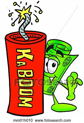 Dollar rolled with fire cracker View Large Clip Art Graphic Clipart - Dollar rolled with fire cracker. Fotosearch