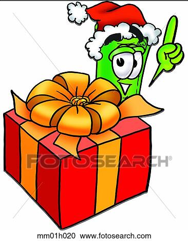 Dollar rolled with present View Large Clip Art Graphic Clipart - Dollar rolled with present. Fotosearch