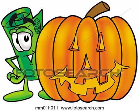 Dollar rolled with pumpkin View Large Clip Art Graphic Clipart - Dollar rolled with pumpkin. Fotosearch