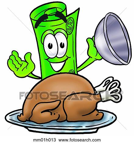 Dollar rolled with turkey View Large Clip Art Graphic Clipart - Dollar rolled with turkey. Fotosearch