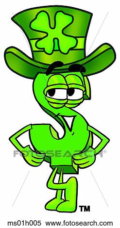 Clipart - Dollar sign and irish hat. Fotosearch