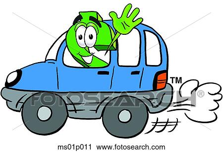 Dollar sign driving a car View Large Clip Art Graphic Clipart - Dollar sign driving a car. Fotosearch