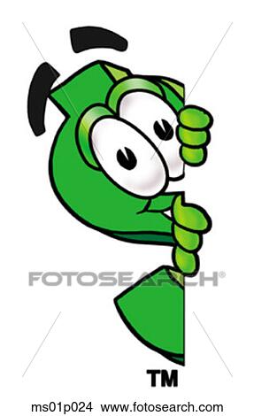 Dollar sign peeking around side View Large Clip Art Graphic Clipart - Dollar sign peeking around side. Fotosearch