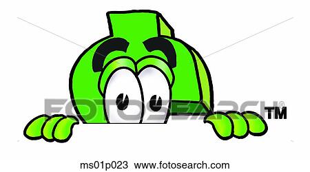 Dollar sign peeking over top View Large Clip Art Graphic Clipart - Dollar sign peeking over top. Fotosearch