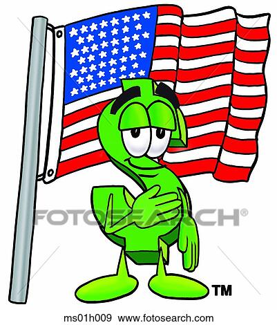 Dollar sign saluting View Large Clip Art Graphic Clip Art - Dollar sign saluting. Fotosearch