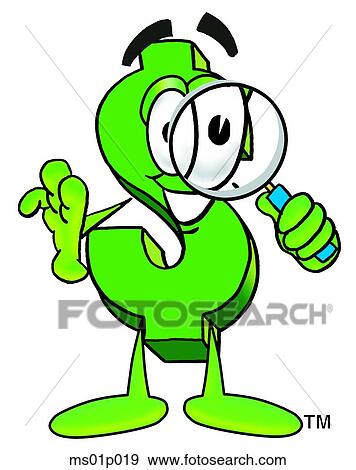 Dollar sign with magnifying glass View Large Clip Art Graphic Clip Art - Dollar sign with magnifying glass. Fotosearch