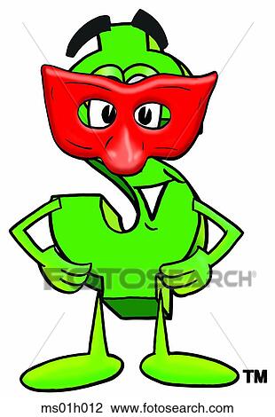 Clipart - Dollar sign with mask. Fotosearch