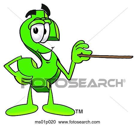 Clipart - Dollar sign with pointer. Fotosearch