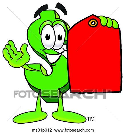 Clipart - Dollar sign with price tag. Fotosearch