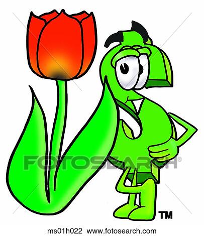 Dollar sign with tulip View Large Clip Art Graphic Clipart - Dollar sign with tulip. Fotosearch