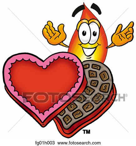 Clipart - Flame and chocolates. Fotosearch