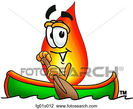 Flame canoing View Large Clip Art Graphic Clipart - Flame canoing. Fotosearch
