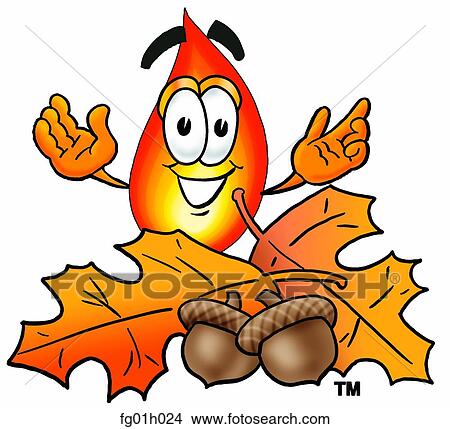 Clipart - Flame in autumn. Fotosearch