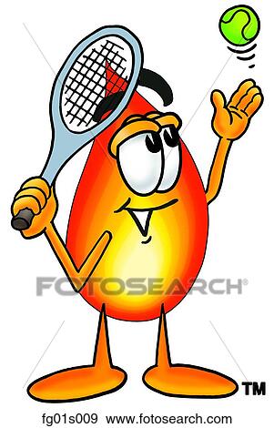 Flame playing tennis View Large Clip Art Graphic Clip Art - Flame playing tennis. Fotosearch