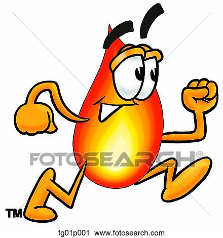 Flame running View Large Clip Art Graphic Clipart - Flame running. Fotosearch