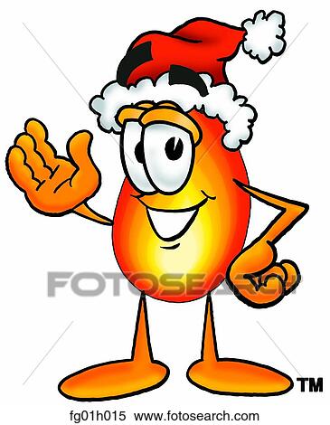 Flame santa View Large Clip Art Graphic Clipart - Flame santa. Fotosearch