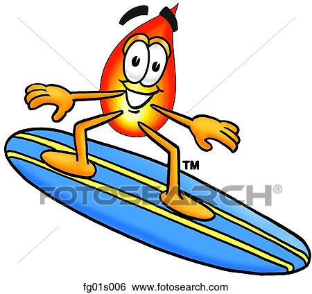 Flame surfing View Large Clip Art Graphic Clip Art - Flame surfing. Fotosearch