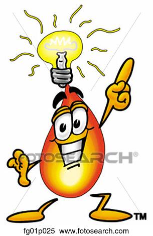 Clipart - Flame with bright idea. Fotosearch