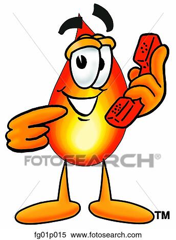 Flame with phone View Large Clip Art Graphic Clipart - Flame with phone. Fotosearch