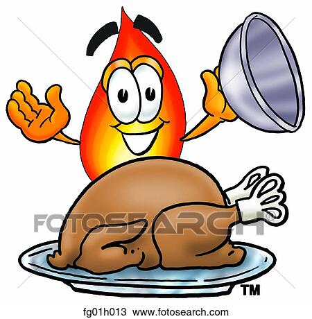 Flame with turkey View Large Clip Art Graphic Clipart - Flame with turkey. Fotosearch