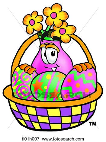 Flowers and easter basket View Large Clip Art Graphic Clip Art - Flowers and easter basket. Fotosearch