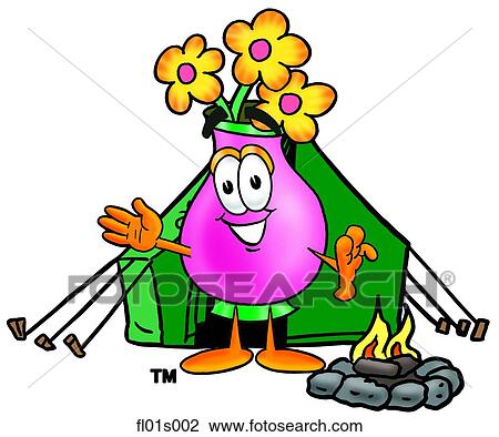 Flowers camping View Large Clip Art Graphic Clipart - Flowers camping. Fotosearch