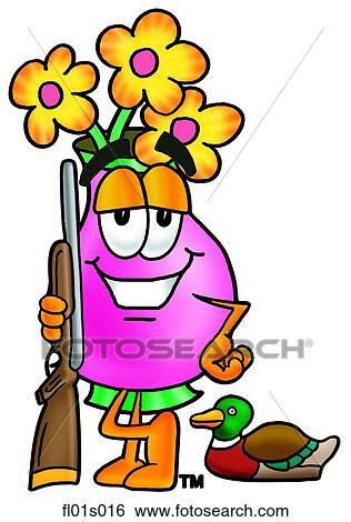 Clip Art - Flowers hunting. Fotosearch